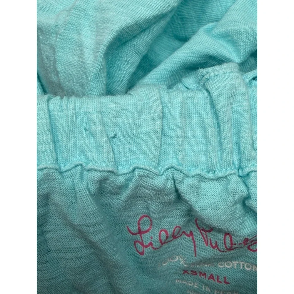 Lilly Pulitzer Dress Women XS Blue Strapless Ruffle Beach Summer Vacation Cotton - Picture 7 of 14